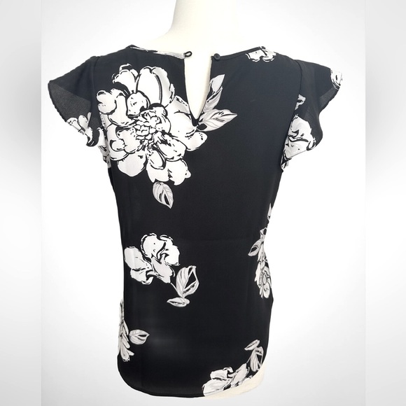 Ann Taylor Blouse, Black and White, Size Small - Picture 2 of 6